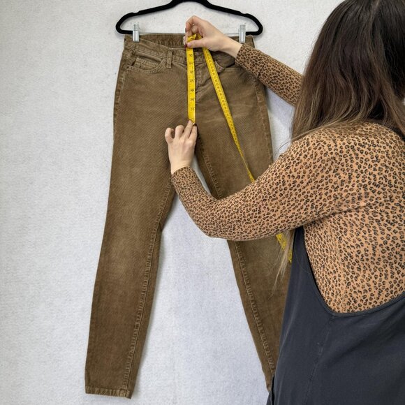 Current/Elliott Jeans Womens 27 Brown The Ankle Skinny Low Rise Corduroy - Picture 5 of 12